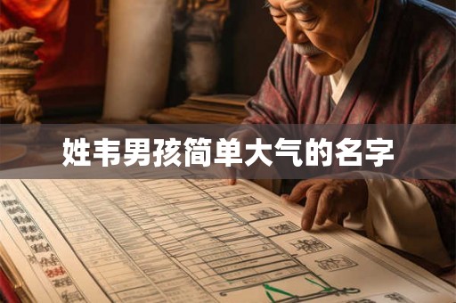 姓韦男孩简单大气的名字
