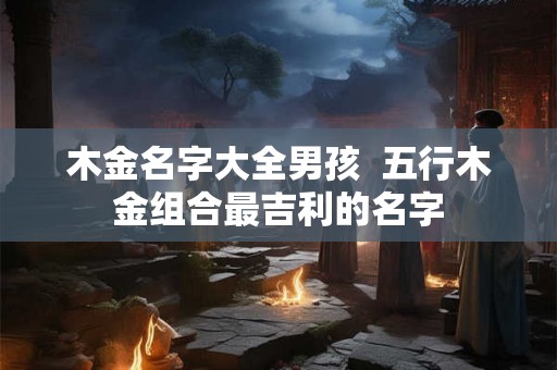 木金名字大全男孩  五行木金组合最吉利的名字