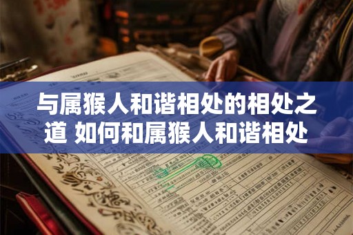 与属猴人和谐相处的相处之道 如何和属猴人和谐相处 与属猴人和谐相处的相处之道 如何和属猴人和谐相处