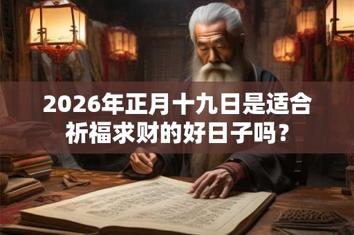 2026年正月十九日是适合祈福求财的好日子吗? 2026年正月十九日是适合祈福求财的好日子吗?