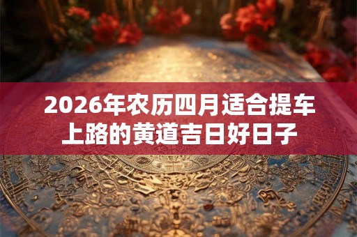 2026年农历四月适合提车上路的黄道吉日好日子