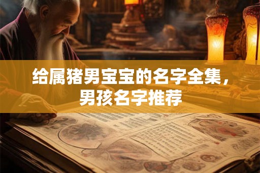 给属猪男宝宝的名字全集,男孩名字推荐 给属猪男宝宝的名字全集,男孩名字推荐