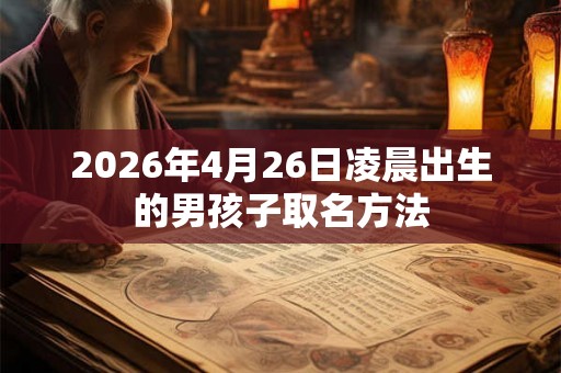 2026年4月26日凌晨出生的男孩子取名方法