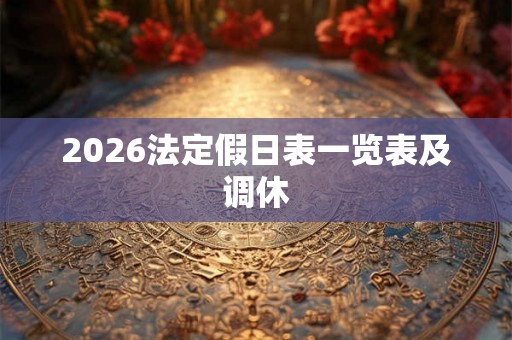 2026法定假日表一览表及调休 2026法定假日表一览表及调休