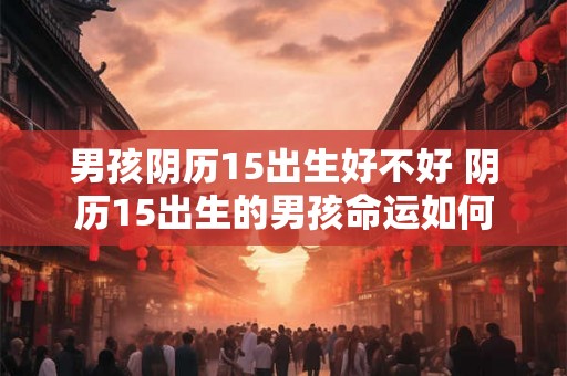 男孩阴历15出生好不好 阴历15出生的男孩命运如何