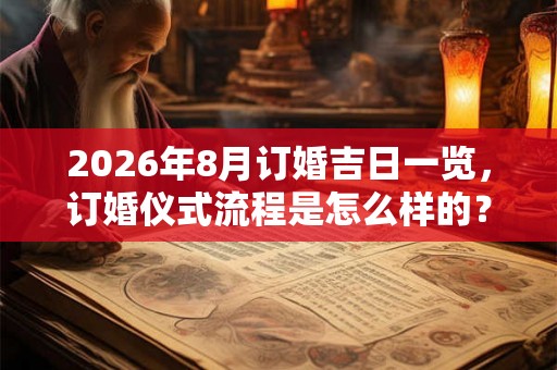 2026年8月订婚吉日一览，订婚仪式流程是怎么样的？