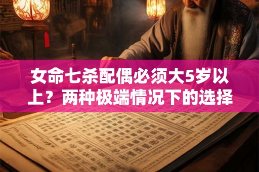 女命七杀配偶必须大5岁以上？两种极端情况下的选择