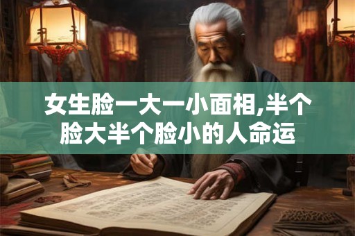 女生脸一大一小面相,半个脸大半个脸小的人命运