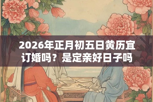 2026年正月初五日黄历宜订婚吗？是定亲好日子吗