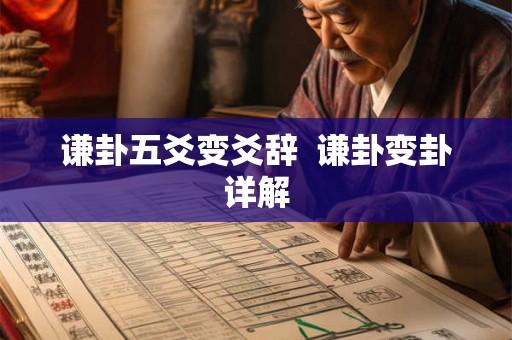 谦卦五爻变爻辞  谦卦变卦详解