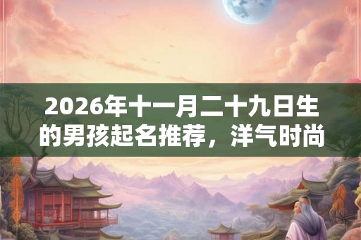 2026年十一月二十九日生的男孩起名推荐，洋气时尚的男宝宝名字
