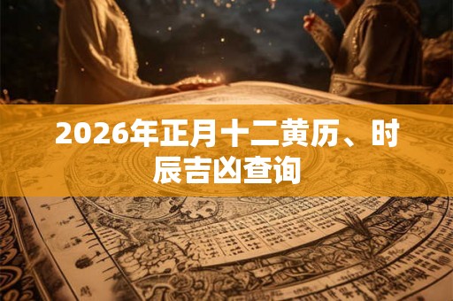 2026年正月十二黄历、时辰吉凶查询
