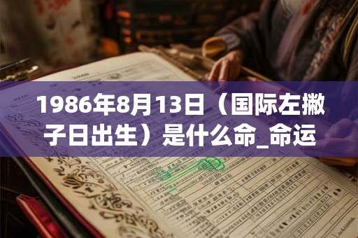 1986年8月13日（国际左撇子日出生）是什么命_命运如何
