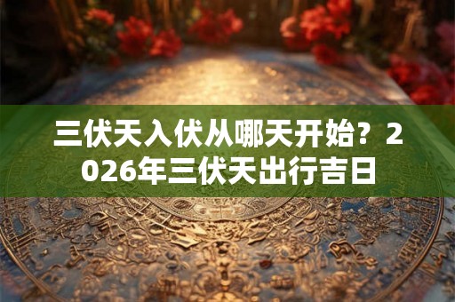 三伏天入伏从哪天开始？2026年三伏天出行吉日