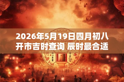 2026年5月19日四月初八开市吉时查询 辰时最合适