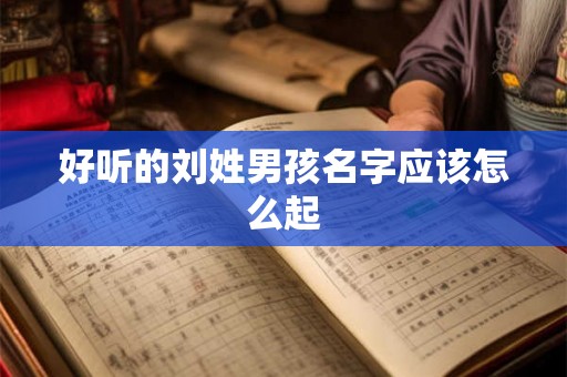 好听的刘姓男孩名字应该怎么起