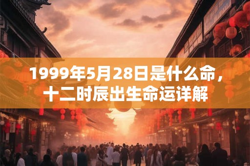 1999年5月28日是什么命，十二时辰出生命运详解