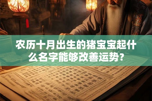 农历十月出生的猪宝宝起什么名字能够改善运势？