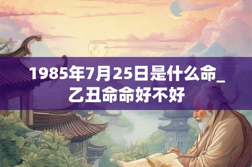 1985年7月25日是什么命_乙丑命命好不好