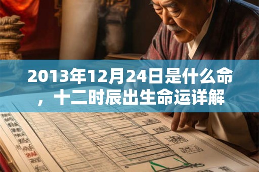 2013年12月24日是什么命,十二时辰出生命运详解 2013年12月24日是什么命,十二时辰出生命运详解