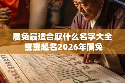 属兔最适合取什么名字大全 宝宝起名2026年属兔