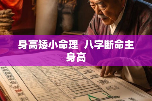 身高矮小命理 八字断命主身高 身高矮小命理 八字断命主身高