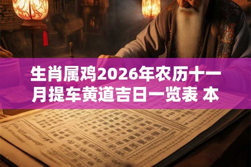 生肖属鸡2026年农历十一月提车黄道吉日一览表 本月宜提车好日子查询
