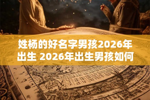 姓杨的好名字男孩2026年出生 2026年出生男孩如何取杨姓好名字