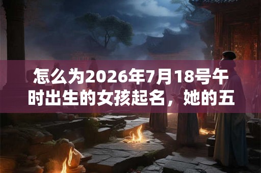 怎么为2026年7月18号午时出生的女孩起名,她的五行是什么? 怎么为2026年7月18号午时出生的女孩起名,她的五行是什么?