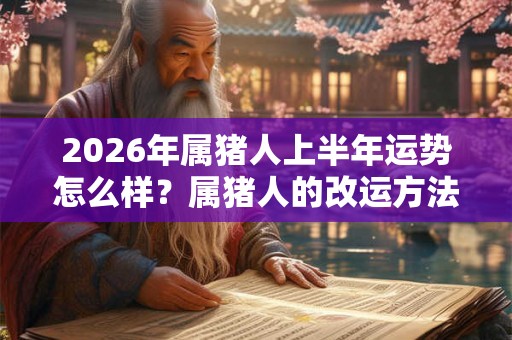 2026年属猪人上半年运势怎么样？属猪人的改运方法