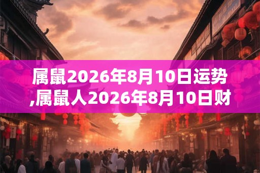 属鼠2026年8月10日运势,属鼠人2026年8月10日财运,生肖鼠2026年8月10日运势