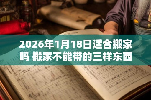 2026年1月18日适合搬家吗 搬家不能带的三样东西
