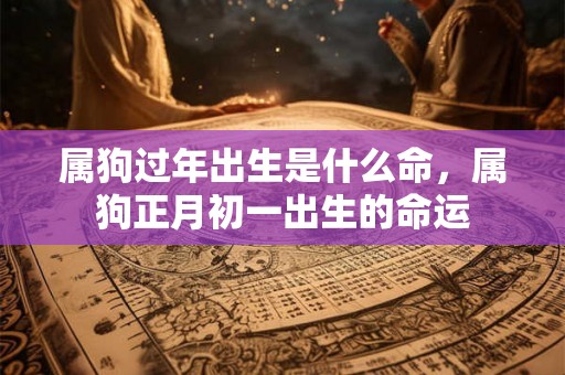 属狗过年出生是什么命，属狗正月初一出生的命运