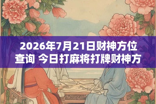 2026年7月21日财神方位查询 今日打麻将打牌财神方位 2026年7月21日财神方位查询 今日打麻将打牌财神方位