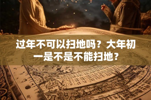 过年不可以扫地吗?大年初一是不是不能扫地? 过年不可以扫地吗?大年初一是不是不能扫地?