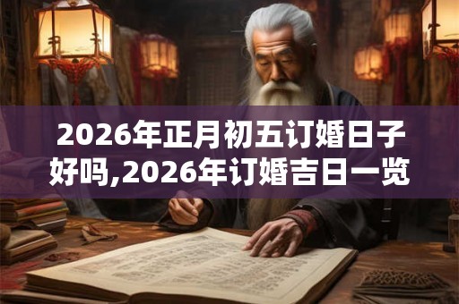 2026年正月初五订婚日子好吗,2026年订婚吉日一览表 2026年正月初五订婚日子好吗,2026年订婚吉日一览表