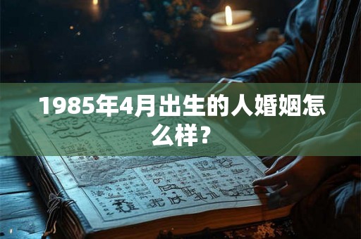 1985年4月出生的人婚姻怎么样？