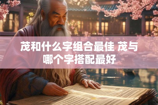 茂和什么字组合最佳 茂与哪个字搭配最好