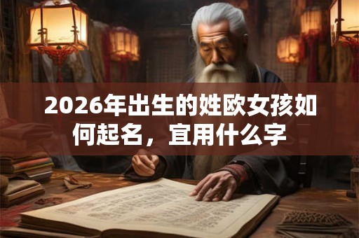 2026年出生的姓欧女孩如何起名，宜用什么字
