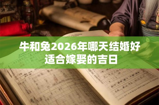 牛和兔2026年哪天结婚好 适合嫁娶的吉日