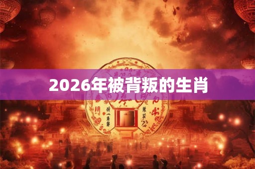2026年被背叛的生肖