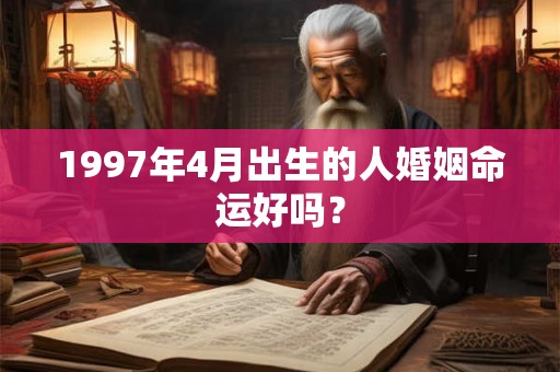 1997年4月出生的人婚姻命运好吗？