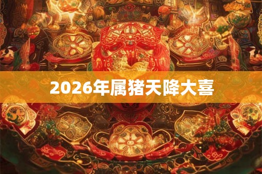 2026年属猪天降大喜