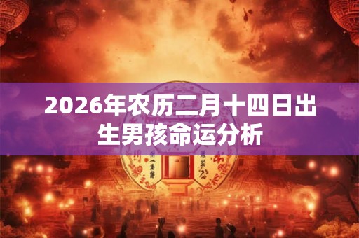 2026年农历二月十四日出生男孩命运分析