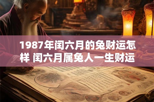 1987年闰六月的兔财运怎样 闰六月属兔人一生财运状况