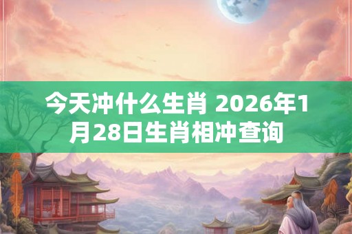 今天冲什么生肖 2026年1月28日生肖相冲查询
