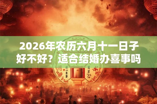 2026年农历六月十一日子好不好?适合结婚办喜事吗? 2026年农历六月十一日子好不好?适合结婚办喜事吗?