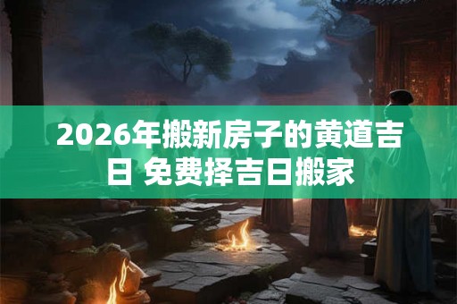 2026年搬新房子的黄道吉日 免费择吉日搬家