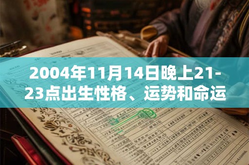 2004年11月14日晚上21-23点出生性格、运势和命运 2004年11月14日晚上21-23点出生性格、运势和命运