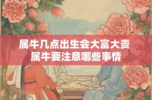 属牛几点出生会大富大贵 属牛要注意哪些事情
